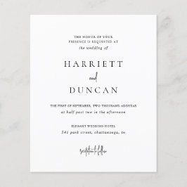 Flyer Convite para Casamento de eterno Preto e Orçamento