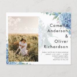 Flyer Convite para Casamento de FOTO PHOTO Azul Moderno