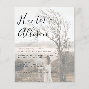 Flyer Convite para casamento de fotos de orçamento