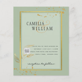 Flyer Convite para casamento de fotos do BUDGET Salvar a