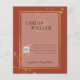 Flyer Convite para casamento de fotos do BUDGET Salvar a