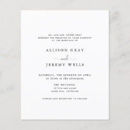 Flyer Convite para Casamento de Orçamento