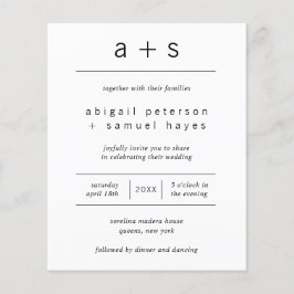 Flyer Convite para Casamento de Orçamento de Foto Minima