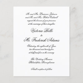 Flyer Convite para Casamento de Orçamento Formal Elegant