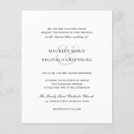 Flyer Convite para Casamento de Orçamento Tradicional Fo