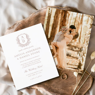 Flyer Convite para Casamento de Rosa de Poeira de Orçame