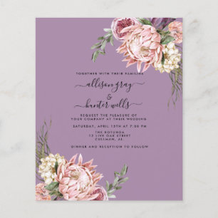 Flyer Convite para Casamento Floral de Orçamento   Aubr