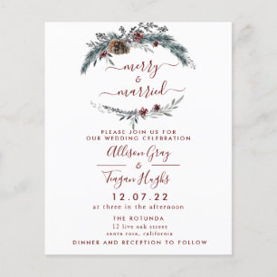 Flyer Convite para Casamento Floral Wreath Orçamento