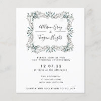 Convite para Casamento Floral Wreath | Orçamento F
