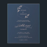 Flyer Convite para Casamento Foliar Azul e Rosa de Orçam<br><div class="desc">******* ESTE NÃO É UM CONVITE DE CASAMENTO DE TAMANHO PADRÃO. NENHUM ENVELOPES INCLUÍDO. PARA CARTÕES, CARTÕES MAIS ESPESSURAS, VERIFIQUE NOSSA COLEÇÃO DE ARTE DE LINHA PARA CONVITES DE CASAMENTO NORMAIS E OUTROS ITENS CORRESPONDENTES. Este folheto não inclui envelopes, versão do folheto de papel. Economize dinheiro em convites formais com...</div>