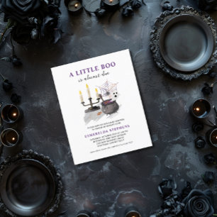 Flyer Convite para Chás de fraldas de Boo do Halloween