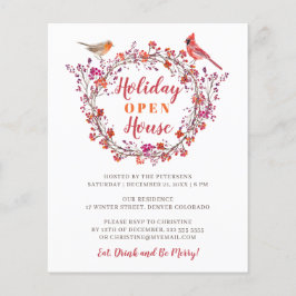 Flyer Convite para festa de festas de wreath holandesa