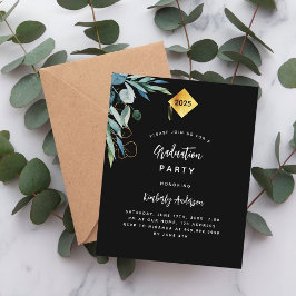 Flyer Convite para festa de formatura de orçamento verde