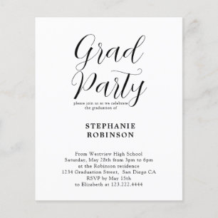 Flyer Convite para Festa de formatura Moderna de Orçamen