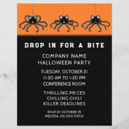 Flyer Convite para Festa de Halloween no Escritório