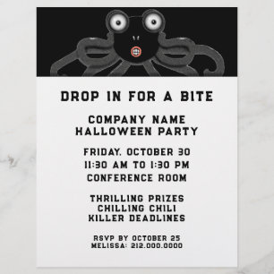 Flyer Convite para Festa de Halloween no Escritório