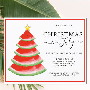 Flyer Convite para Festa de Melancia de Natal em Julho