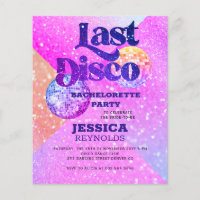 Convite para festa de solteira da discoteca de orç