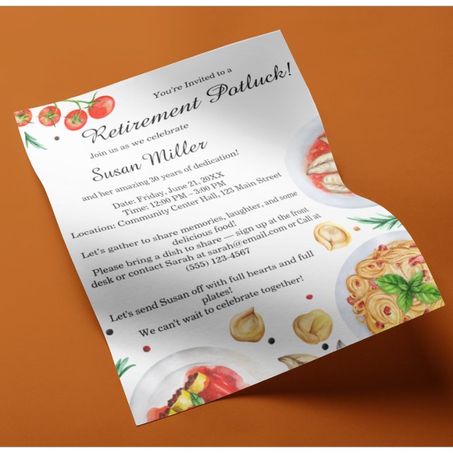 Flyer Convite para Jantar de Aposentadoria (Criador carregado)