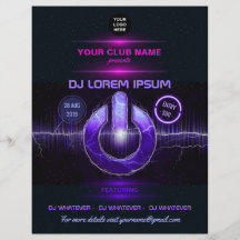 Convite para música de DJ e show de dança adiciona