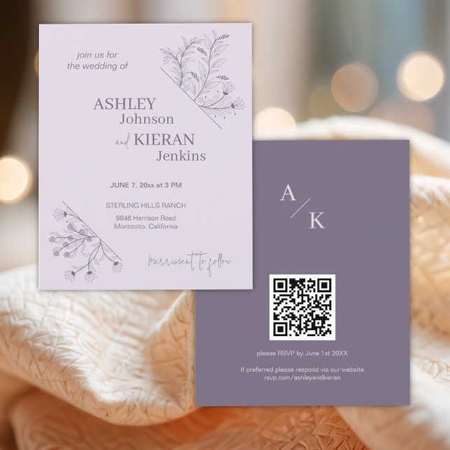 Flyer Convite para Orçamento de Casamento de Lavandas El (Criador carregado)