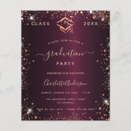 Flyer Convite para orçamento para burgunter de gradação