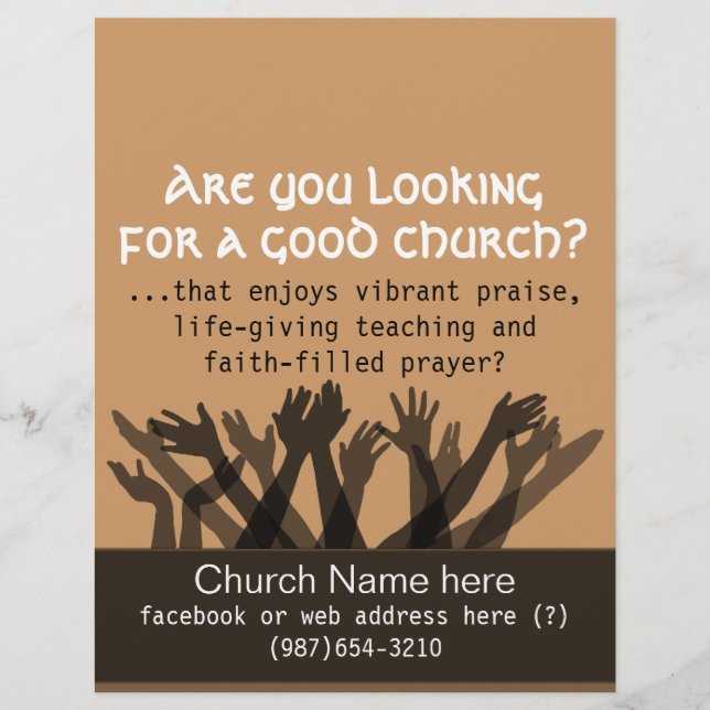 Flyer Convite para reunião de cultos.Bíblia.Reparação.Or (Frente)