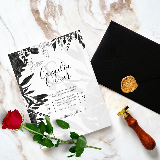 Flyer Convite para Rosas Negros para Casamento do ORÇAME (Criador carregado)