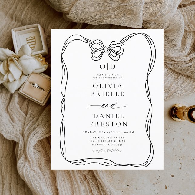 Flyer Convite Preto e Branco Elegante para Arcos Orçamen (Criador carregado)