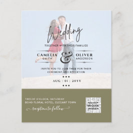 FLYER CONVITES DE CASAMENTO COM CÓDIGO QR PARA DIGITALIZ
