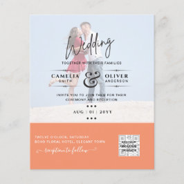 FLYER CONVITES DE CASAMENTO COM CÓDIGO QR PARA LEITURA D