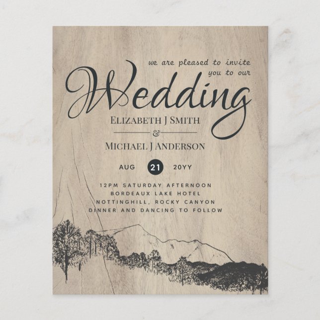 Flyer Convites de Casamento com Orçamento Mais Baixo FLY (Frente)