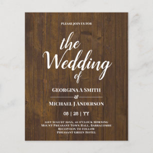 Flyer Convites de Casamento de TYPOGRAPHY de NEGÓCIOS M