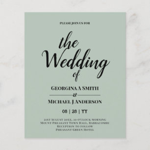 Flyer Convites de Casamento de TYPOGRAPHY de NEGÓCIOS M