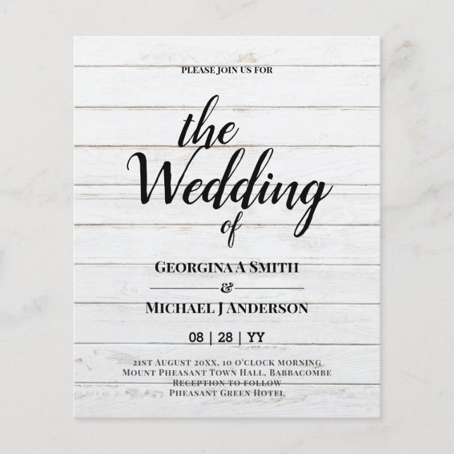 Flyer Convites de Casamento de TYPOGRAPHY de NEGÓCIOS Mi (Frente)