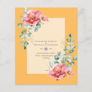 Flyer Convites de casamento MODERNO COM ORÇAMENTO BAIXO