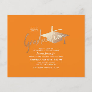 Flyer Convites de Festa de formatura Mínima Simples de O