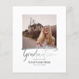 Flyer Convites de Foto para Graduação Elegante Moderna d
