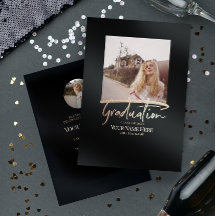 Convites de Foto para Graduação Elegante Moderna d