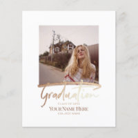 Convites de Foto para Graduação Elegante Moderna d
