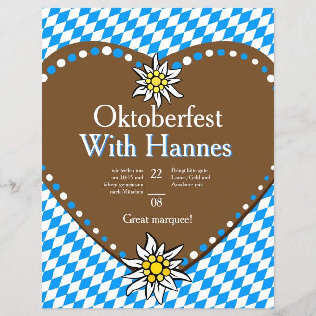 Flyer Convites de Voo do Oktoberfest (Frente)