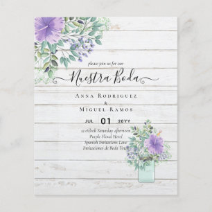 Flyer Convites Florais Roxos Orçamento Nossa Noiva