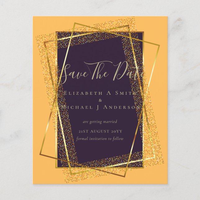 Flyer CONVITES ORÇAMENTAIS À BASE DE LÂMINAS Douradas (Frente)