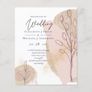 Flyer Convites para Casamento de Abstrato natural da Ter