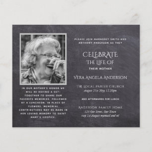 Flyer CONVITES PARA Celebração de Vida COM FOTO DE BAIXO