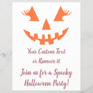 Flyer Convocação para o Dia das Bruxas do Jack O Lantern