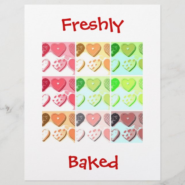 Flyer Cookies de dia de os namorados (Frente)