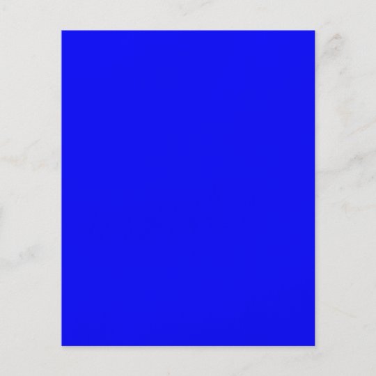 Flyer Cor Azul Brilhante | Zazzle.com.br