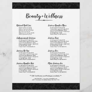 Flyer Cor damasco preta do vintage de Minimalistic