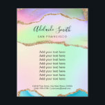 Flyer cor pastel agate<br><div class="desc">folheto de maquiagem profissional do salão de beleza</div>